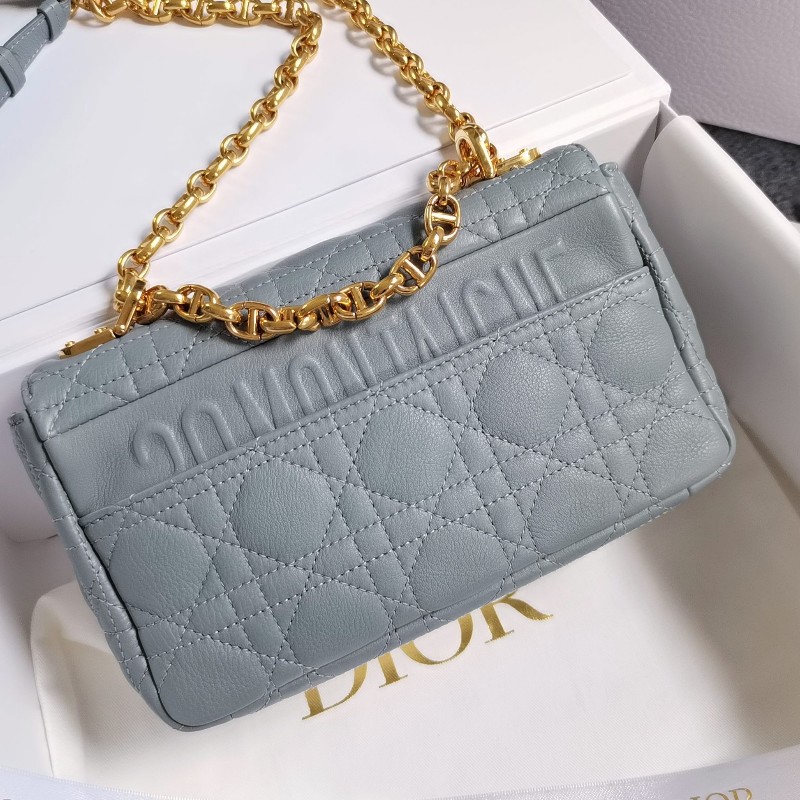 全❤️全套 Dior 迪奧 caro 霧霾藍 小號 新款條形碼保卡 全套-2