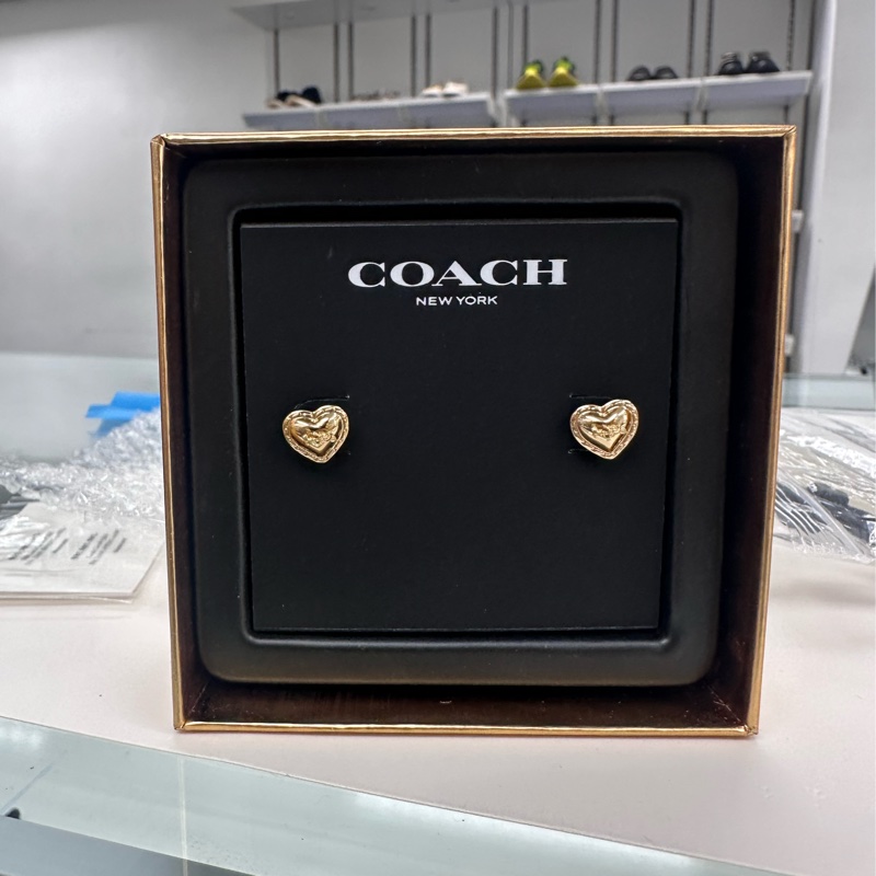 coach 愛心耳釘-4
