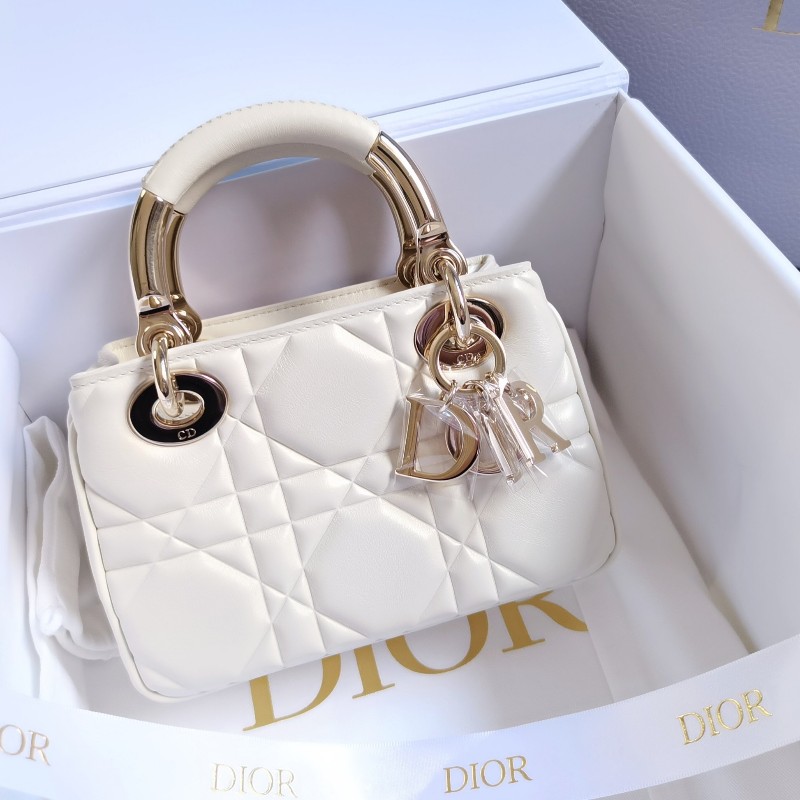 超級❤️Dior 迪奧 95.22 白色 mini 金扣 23編碼 新款白色保卡 全套附件-1
