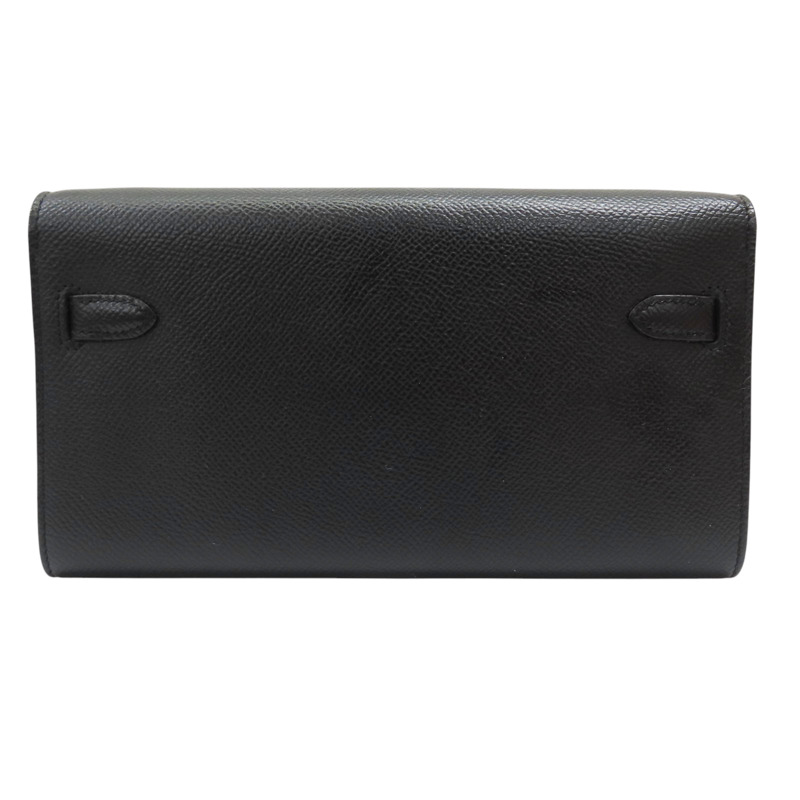 黑色 Epsom牛皮 Kelly Classique To Go Wallet 肩背包 Z刻 銀扣-1