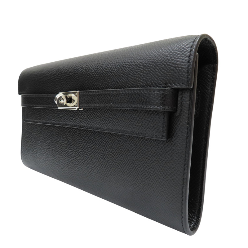 黑色 Epsom牛皮 Kelly Classique To Go Wallet 肩背包 Z刻 銀扣-2