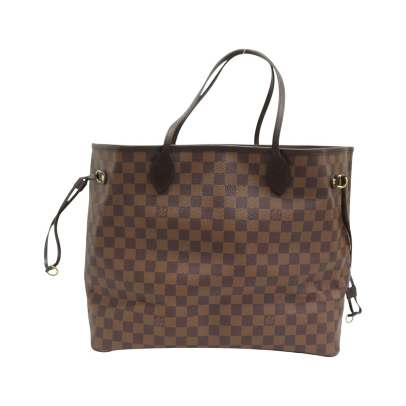 棕色 棋盤格 帆布 Neverfull GM 手提包 N41357-1