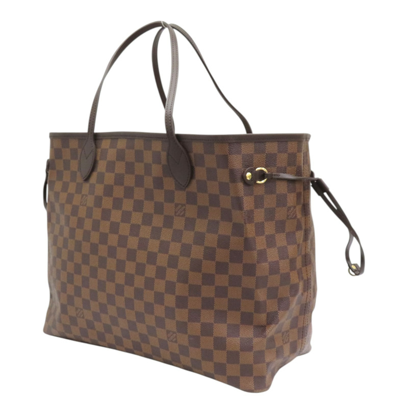 棕色 棋盤格 帆布 Neverfull GM 手提包 N41357-2