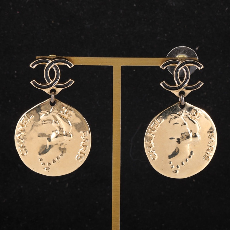 CHANEL(香奈兒) 合金 22A 手工坊 金幣耳環-0