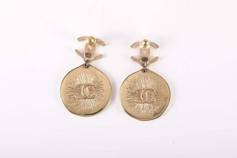 CHANEL(香奈兒) 合金 22A 手工坊 金幣耳環-3