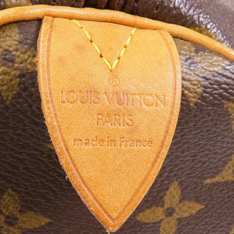 LOUIS VUITTON Monogram Speedy 30金扣手挽袋-10