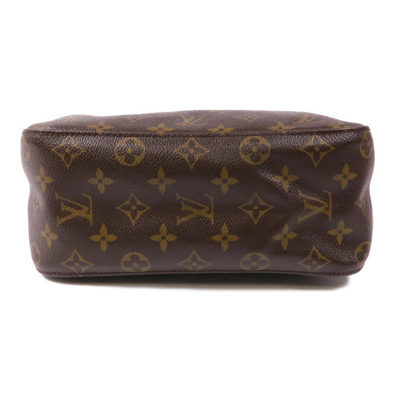 LOUIS VUITTON Monogram Looping MM金扣肩背袋棕色-3