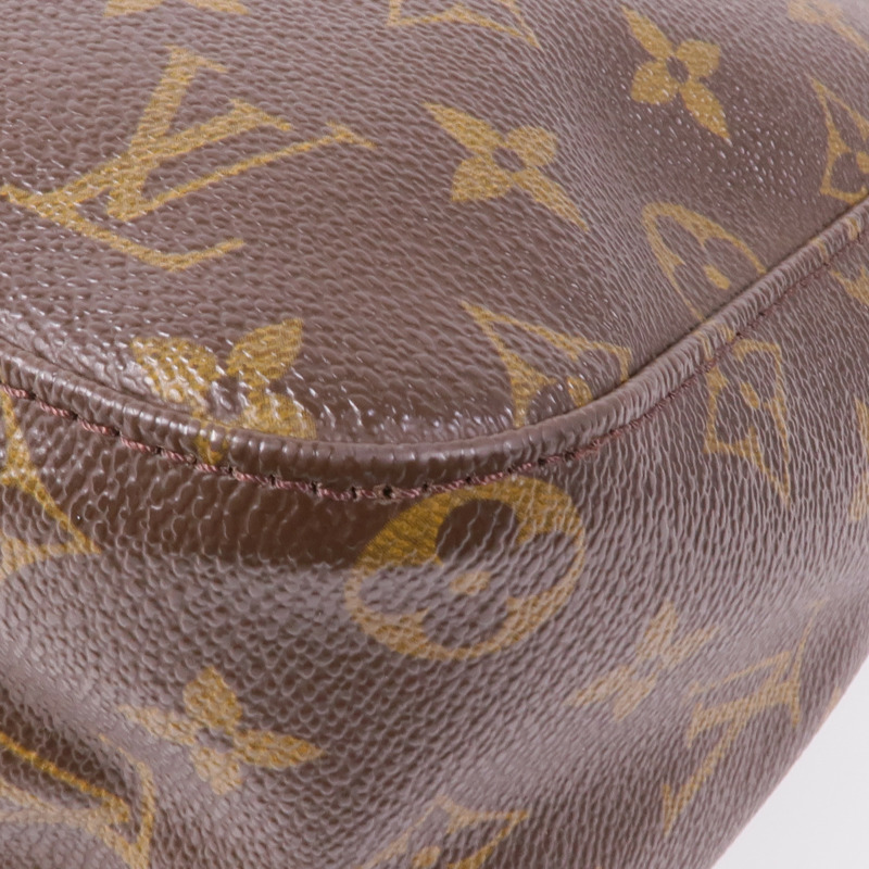 LOUIS VUITTON Monogram Looping MM金扣肩背袋棕色-5