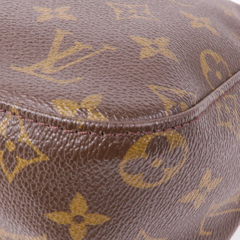 LOUIS VUITTON Monogram Looping MM金扣肩背袋棕色-7