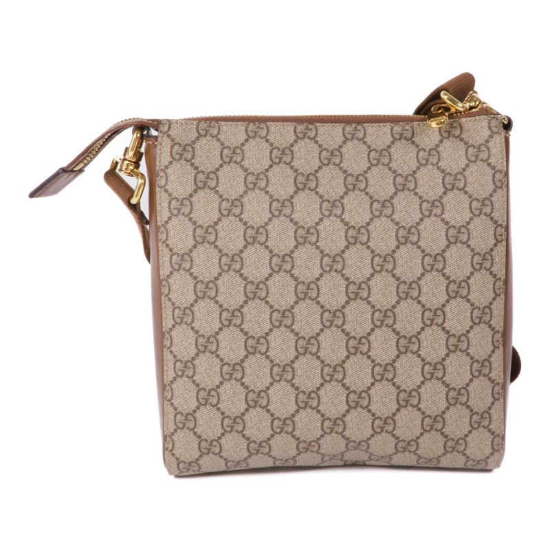 GUCCI 塗層帆布GG Supreme Messenger Bag金扣肩背袋-1