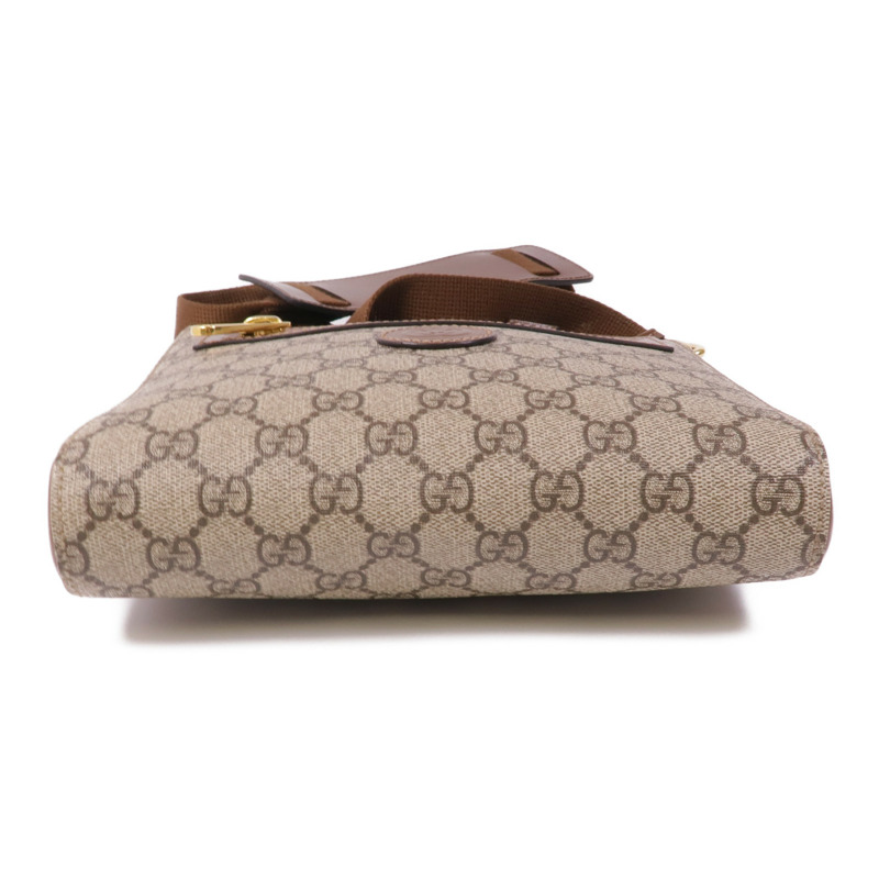 GUCCI 塗層帆布GG Supreme Messenger Bag金扣肩背袋-3