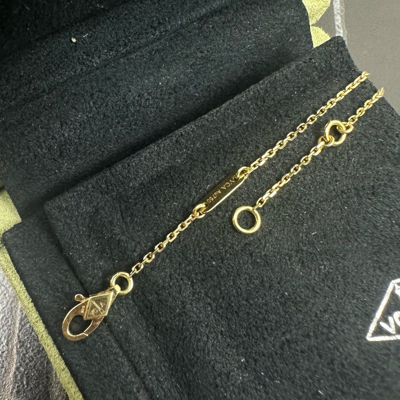 VCA梵克雅寶 小號珍珠母貝四葉草 18k金 項鍊-5