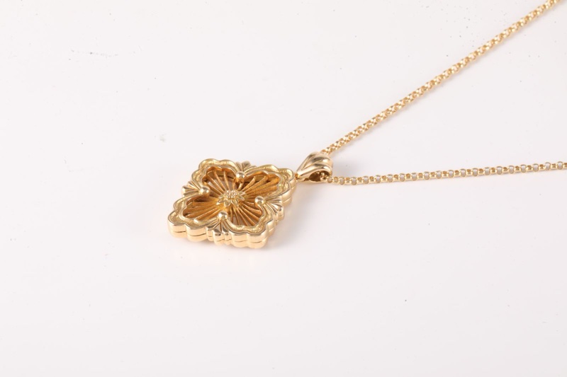 BUCCELLATI（布契拉提）Opera 花卉圖案 Jaupen 鏤空項鏈 (大號) 金色 18K黃金 項鏈 黃金-1