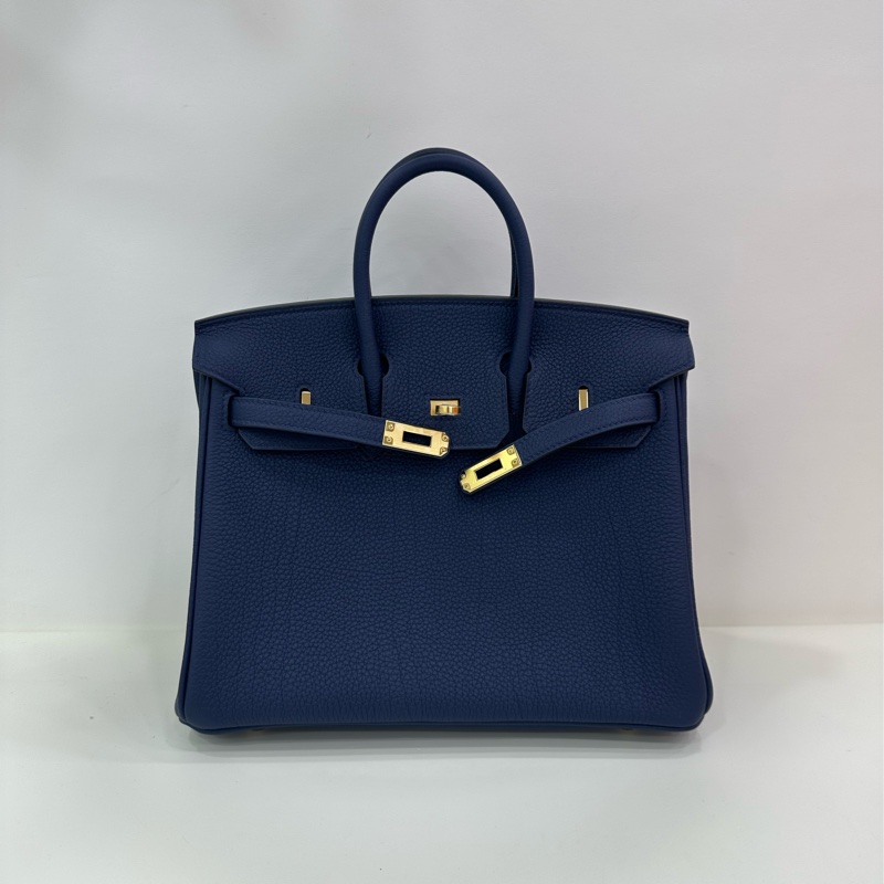 Hermes 愛馬仕Birkin25海軍藍金扣,Togo皮W刻,閒置新有購證-1