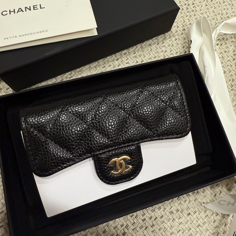 ［售出］chanel 經典單層卡包 荔枝牛皮 膠膜未撕 ‼️-0