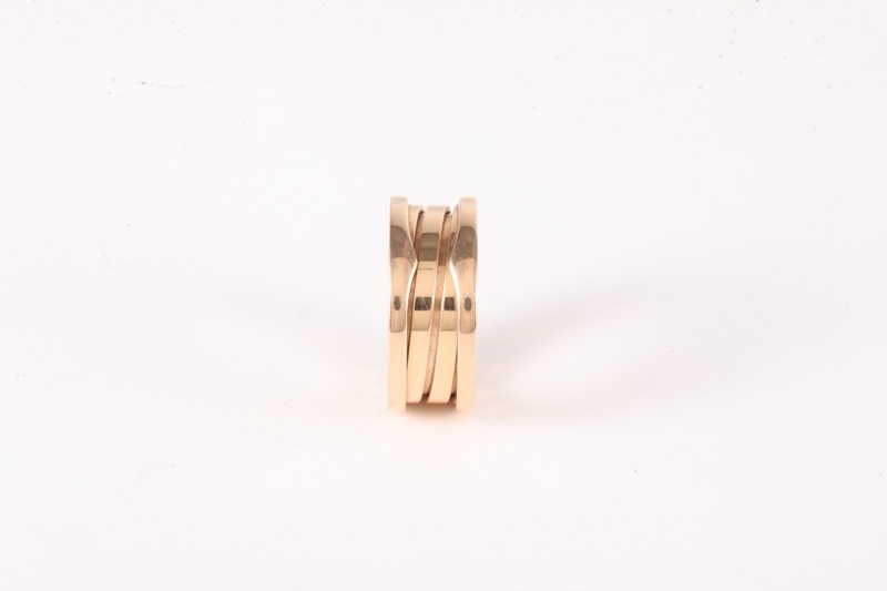 BVLGARI(寶格麗) B.ZERO1 彈簧戒指 三圈 18K玫瑰金 54 玫瑰金-1