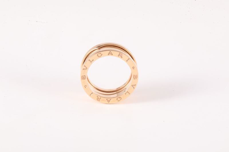 BVLGARI(寶格麗) B.ZERO1 彈簧戒指 三圈 18K玫瑰金 54 玫瑰金-2