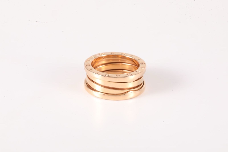 BVLGARI(寶格麗) B.ZERO1 彈簧戒指 三圈 18K玫瑰金 54 玫瑰金-3