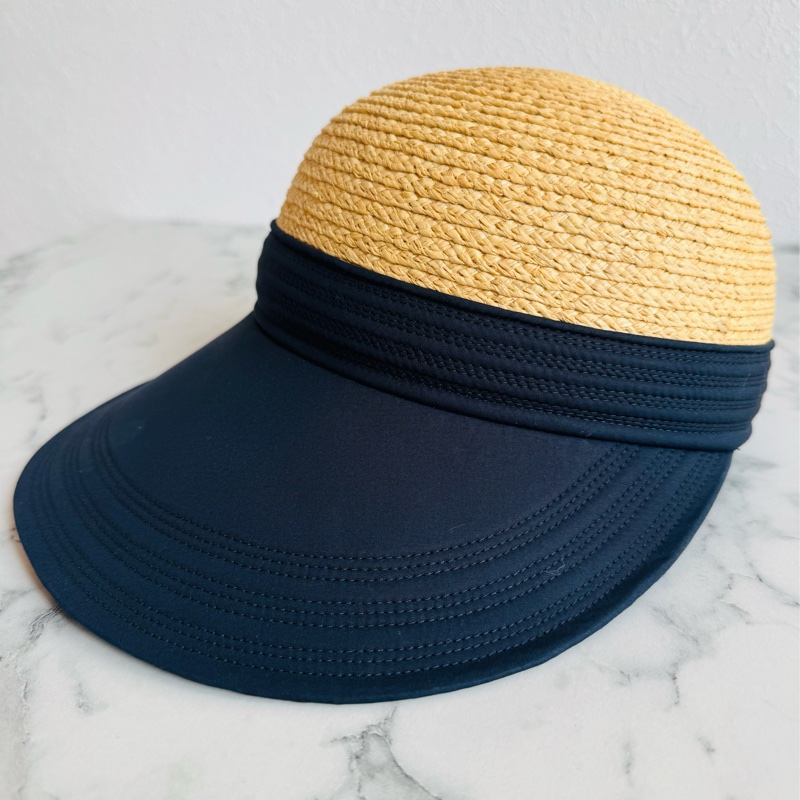 Hermes 黑色帽緣草編騎士帽-19