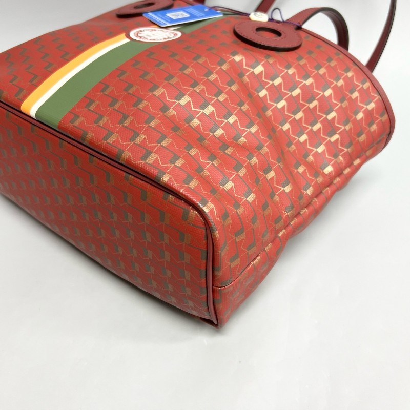 Moynat /莫奈 紅色老花小號tote購物袋 托特肩背包-3