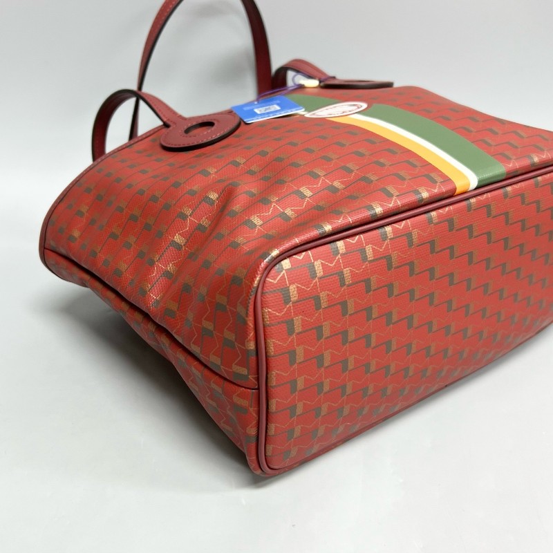 Moynat /莫奈 紅色老花小號tote購物袋 托特肩背包-4