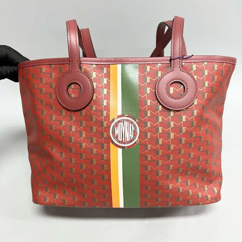Moynat /莫奈 紅色老花小號tote購物袋 托特肩背包-6