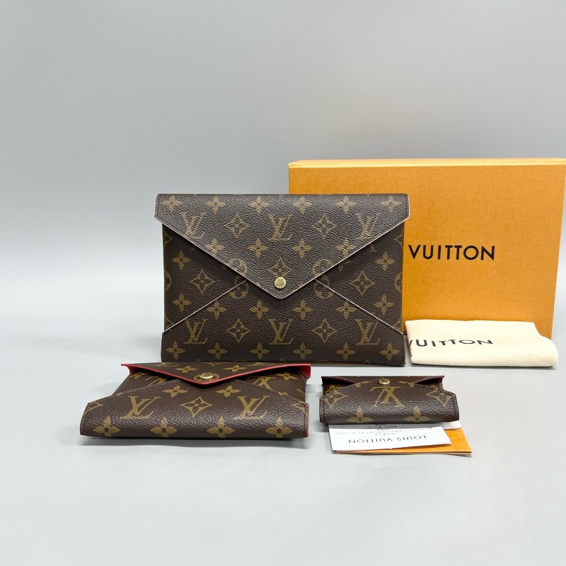 LV路易威登 Kirigami老花三合一套娃信封包 卡包 20年-0