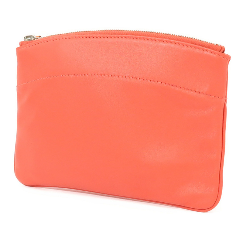 HERMES Swift皮革Tohubohu Pouch銀扣手拿包Capucine-2