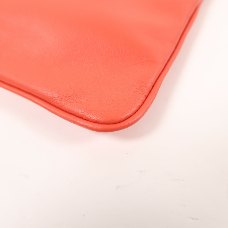 HERMES Swift皮革Tohubohu Pouch銀扣手拿包Capucine-8