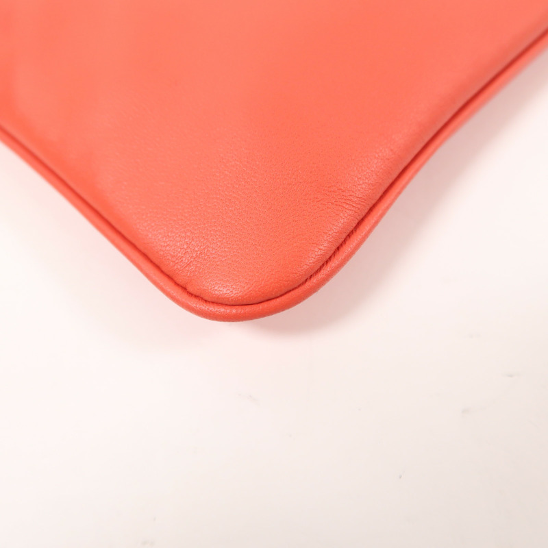 HERMES Swift皮革Tohubohu Pouch銀扣手拿包Capucine-9