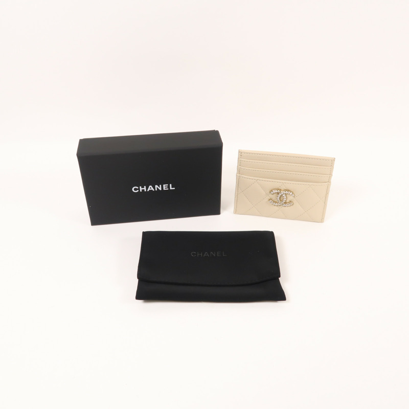 CHANEL 牛皮皮革Card Case金扣卡片套-8