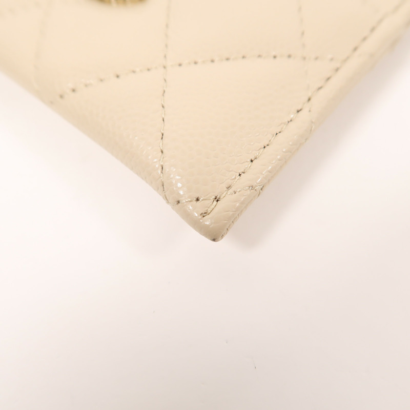 CHANEL 牛皮皮革Card Case金扣卡片套-9