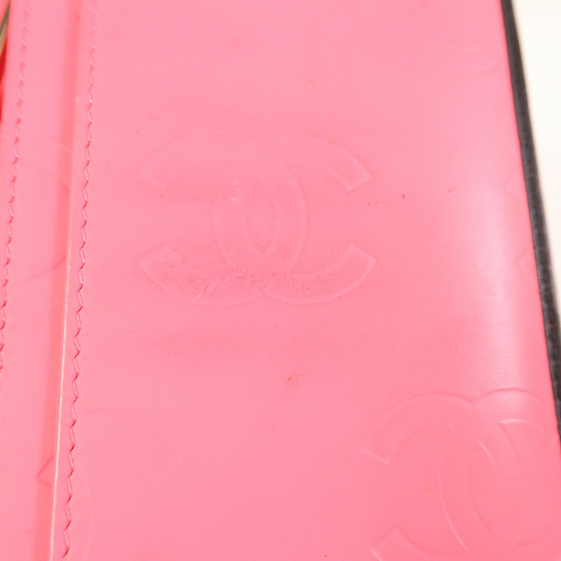 CHANEL 牛皮皮革Cambon Wallet銀扣長錢包-17