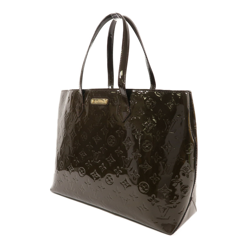 LOUIS VUITTON Vernis Vernis Wilshire MM金扣肩背袋-2