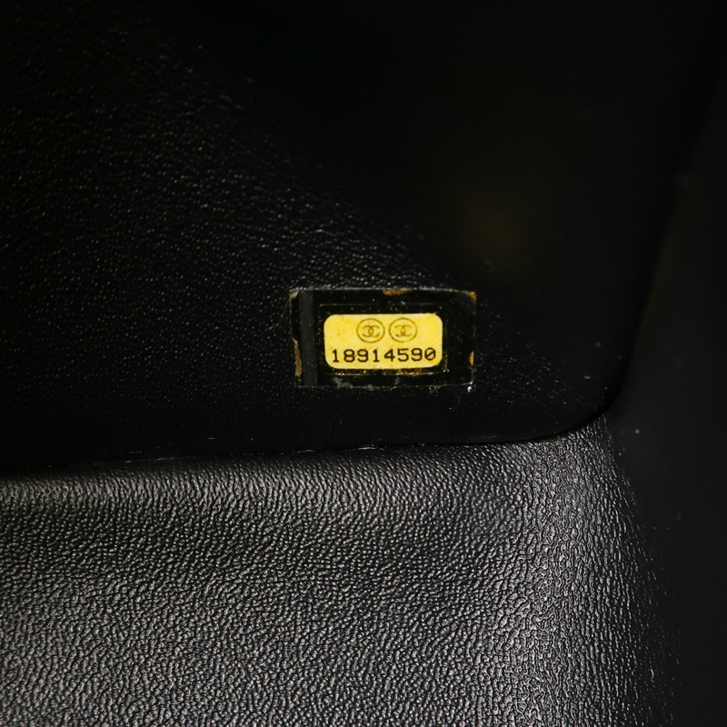 CHANEL 漆皮皮革Large Classic銀扣鏈帶肩背袋-6