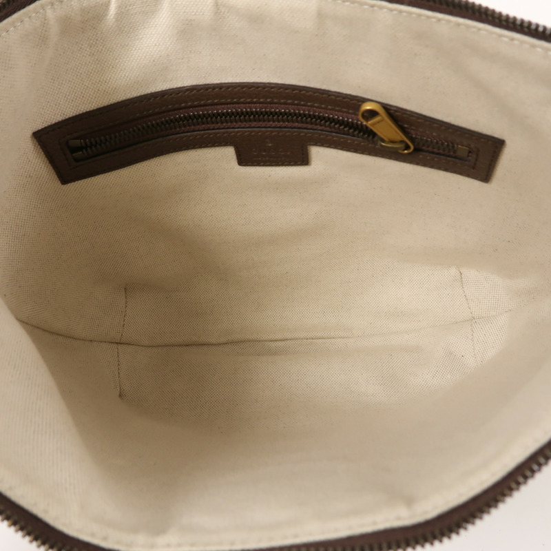 GUCCI 塗層帆布Ophidia GG金扣肩背袋-4