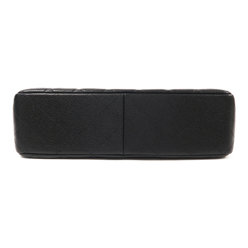 CHANEL 牛皮皮革Large Classic銀扣鏈帶肩背袋-3