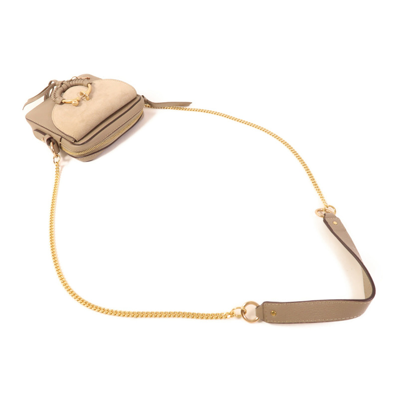 SEE BY CHLOE 牛皮皮革/麂皮皮革Shoulder Bag金扣肩背袋-4