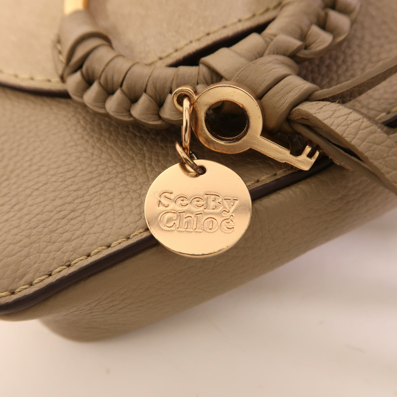 SEE BY CHLOE 牛皮皮革/麂皮皮革Shoulder Bag金扣肩背袋-10