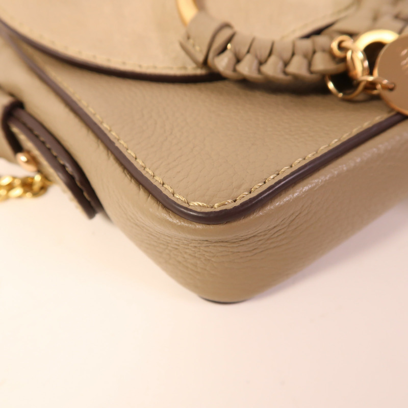 SEE BY CHLOE 牛皮皮革/麂皮皮革Shoulder Bag金扣肩背袋-12