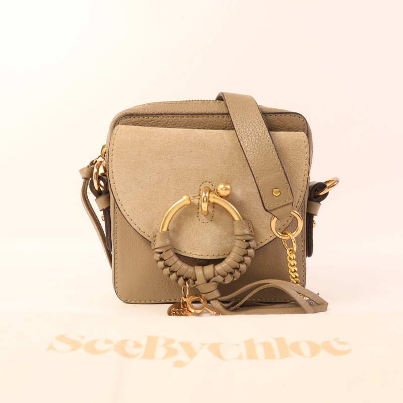 SEE BY CHLOE 牛皮皮革/麂皮皮革Shoulder Bag金扣肩背袋-17