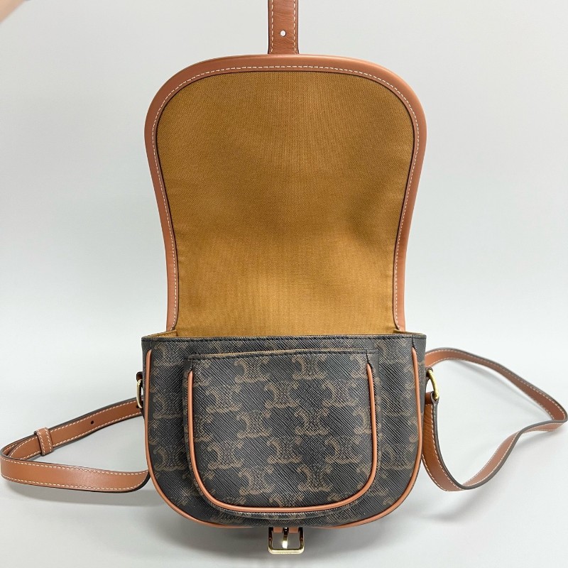 Celine FOLCO老花凱旋門 馬鞍包 肩背包斜背包-6