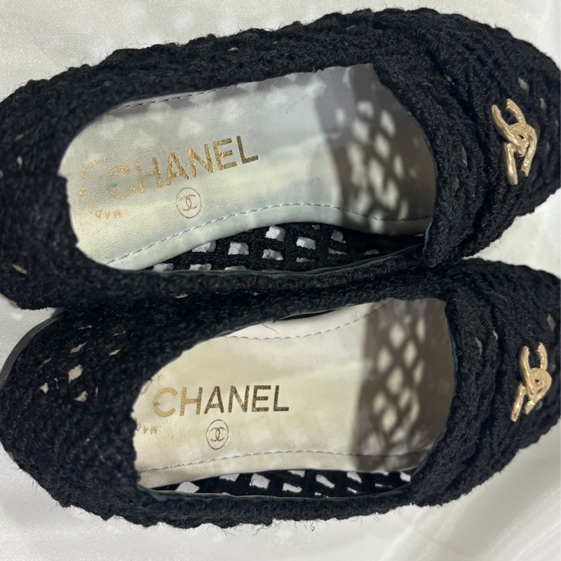 Chanel 編織樂福鞋 黑色原價4萬以上-13