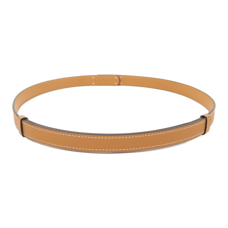 HERMES Epsom皮革Kelly Pocket 18銀扣皮帶Gold-1