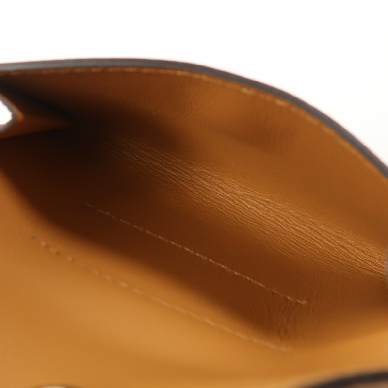 HERMES Epsom皮革Kelly Pocket 18銀扣皮帶Gold-7