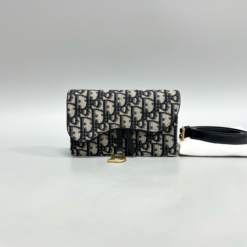 Dior/迪奧 saddle老花馬鞍腰包 胸包-0