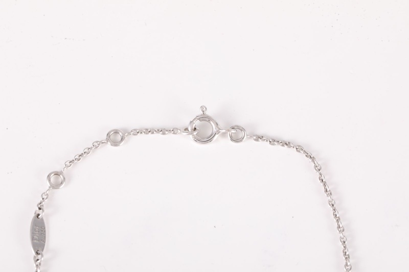 DIOR(迪奧) ROSE DES VENTS 羅盤手鏈 18K白金/鑽石 S-M碼 白金-4