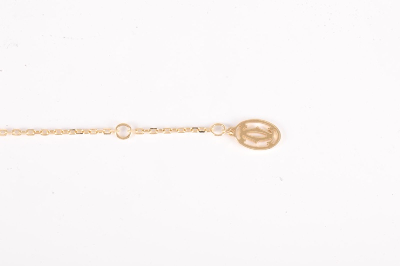 CARTIER(卡地亞) CARTIER D'AMOUR 單鑽 手鏈 小號 18K黃金 S-M碼 黃金-3