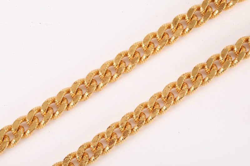 CHANEL(香奈兒)  合金 22A 雙C 水鑽logo 項鏈-3