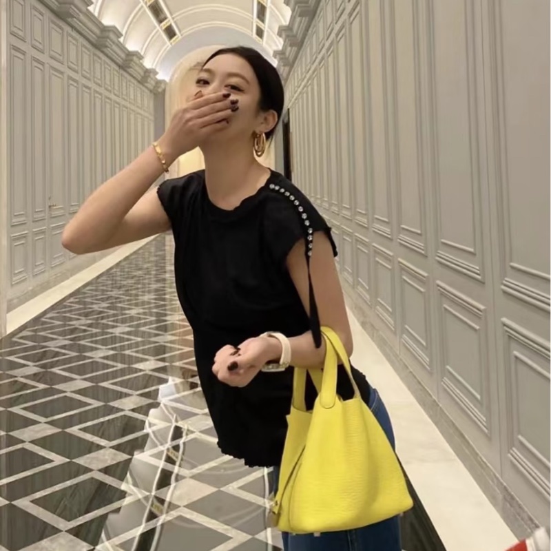Hermes 黃色OY 菜籃 Picotin 18-4